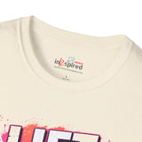 Empowering gift for women who lift - Lift Like a Girl floral gym t-shirt