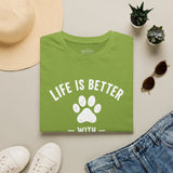 Life Is Better With Fur Babies pet lover t-shirt color option