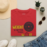 Weight Is Better Than Wait gym t-shirt color option