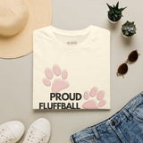 Proud Fluffball Mama cat mom t-shirt color option