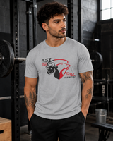 Vivid DTG print close-up on ring-spun cotton trader t-shirt