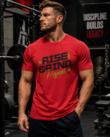 Gift for bodybuilder or gym lover - Rise Grind Repeat t-shirt
