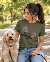 Cute DTG print close-up on soft cotton cat mom t-shirt