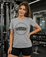 Heavy Is Honest tee worn as pump cover - gift for strength athletes