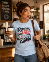Funny DTG print close-up on soft cotton coffee lover t-shirt