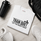 Train Quiet gym t-shirt color option