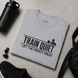 Train Quiet gym t-shirt color option