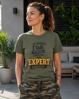I Talk to Myself tee worn casually - funny gift for overthinkers