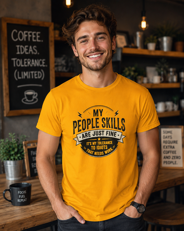 My People Skills Are Just Fine funny sarcastic introvert t-shirt on white background