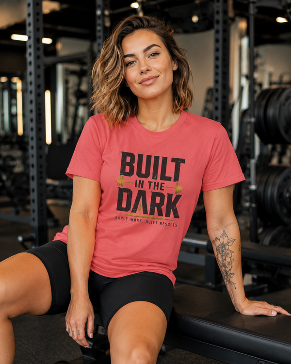 Built in the Dark t-shirt, back view