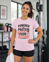 Powered by Protein gym t-shirt color option