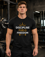 Discipline Fuels Freedom t-shirt, back view