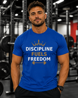 Discipline Fuels Freedom tee worn casually