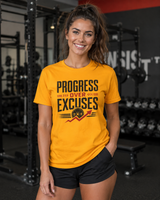 Progress Over Excuses Shirt | Motivational Fitness Tee