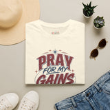 Pray For My Gains gym t-shirt color option