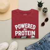 Powered by Protein and Poor Decisions Shirt | Funny Gym T-Shirt