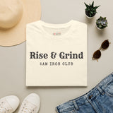 Rise and Grind gym t-shirt color option