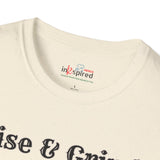 Rise and Grind gym t-shirt color option