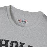 Wildly literal cowboy DTG print close-up on soft cotton t-shirt